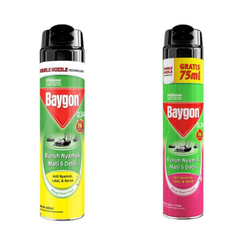 BAYGON AEROSOL 600 ML & GRATIS 75 ML TERMURAH