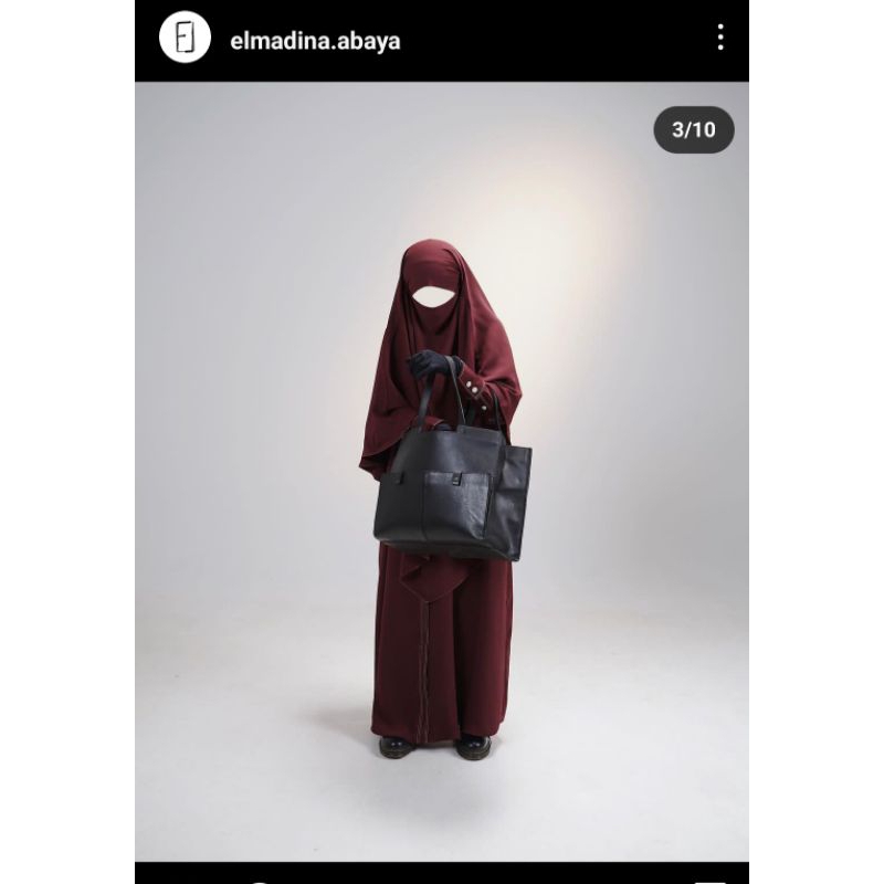 NWT elmadina abaya Kemejabaya size M burgundy + Fk am burgundy size L (bisa live shopee)