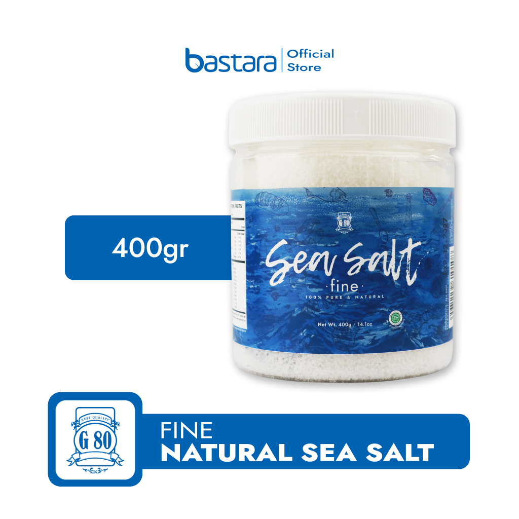 

G80 Garam Laut Alami Halus Premium Fine Natural Sea Salt 400gr