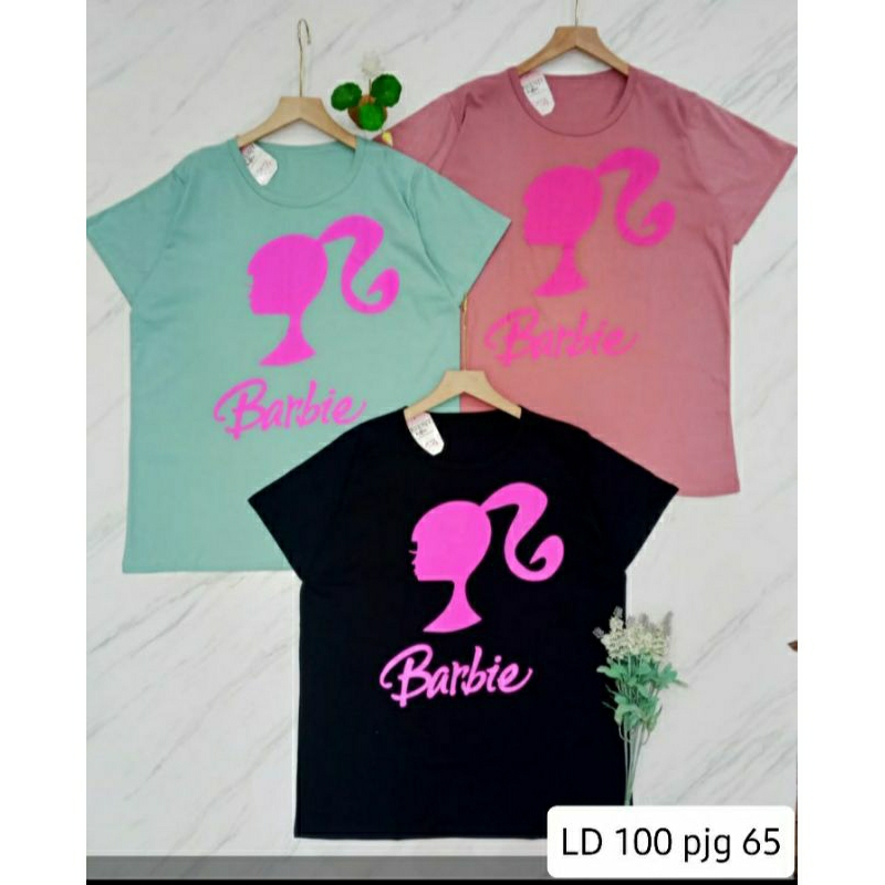 Kaos barbie LD 100 / kaos combed barbie / kaos gambar barbie/ kaos barbie 100% cotton