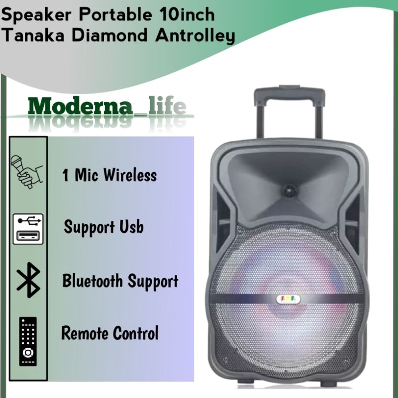 SPEAKER PORTABLE TANAKA DIAMOND ANTROLLEY 10 Inch