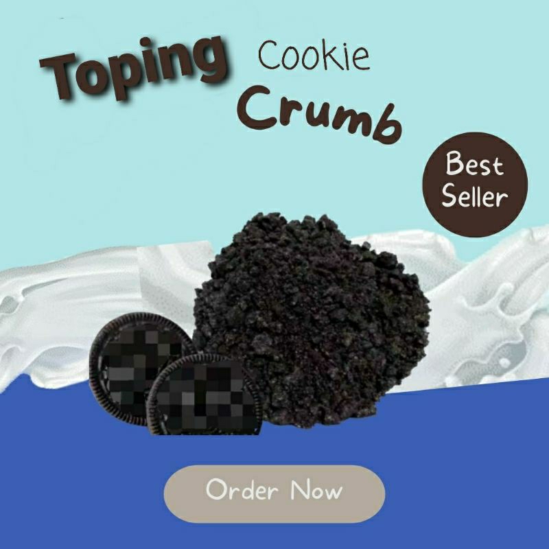 

Toping Cookie Crumb Kasar / Mix Crumb / Kasar Halus / Black Crumb / 1 Kg / 500 Gr