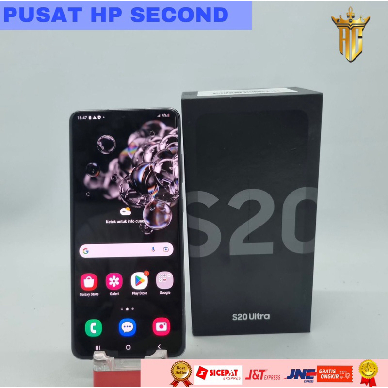 HANDPHONE SAMSUNG GALAXY S20 ULTRA 12/128 SECOND MURAH RESMI BERGARANSI