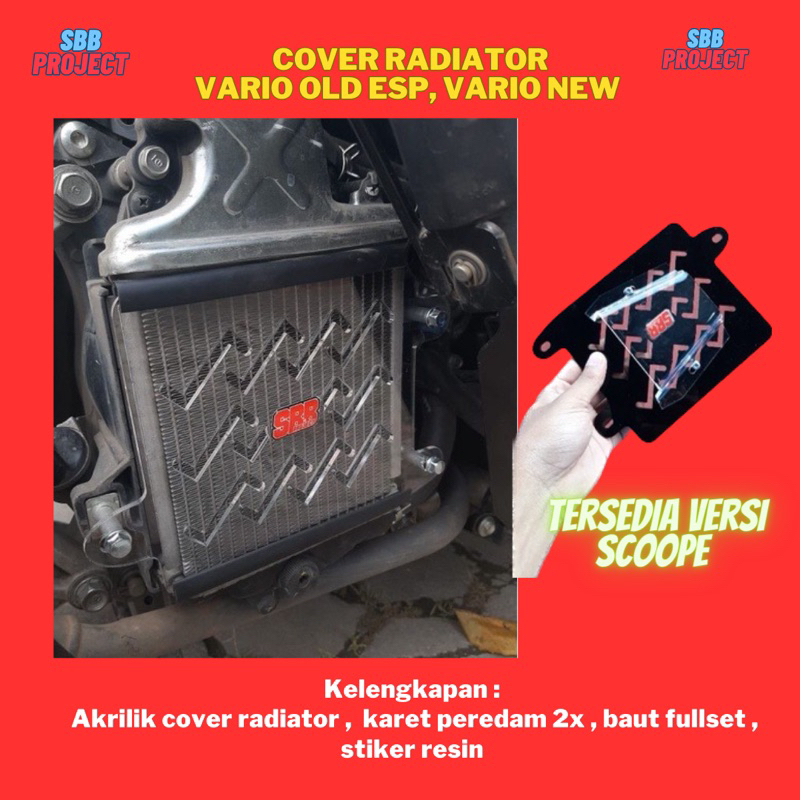 cover radiator akrilik vario 125 150 old esp new