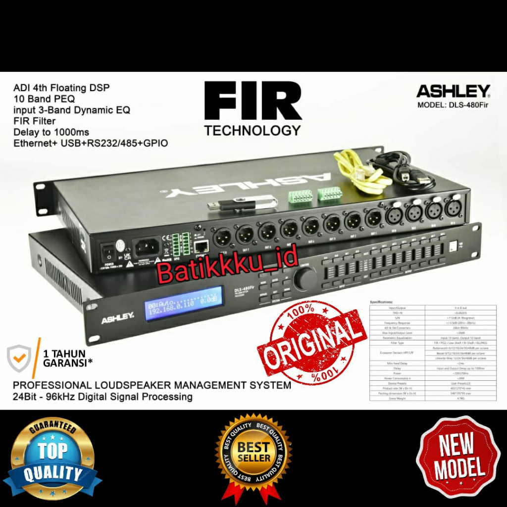 DLMS Management ASHLEY DLS480 DLS 480 WITH FIR FILTER ORIGINAL DIGITAL SPEAKER MANEJEMEN FIR
