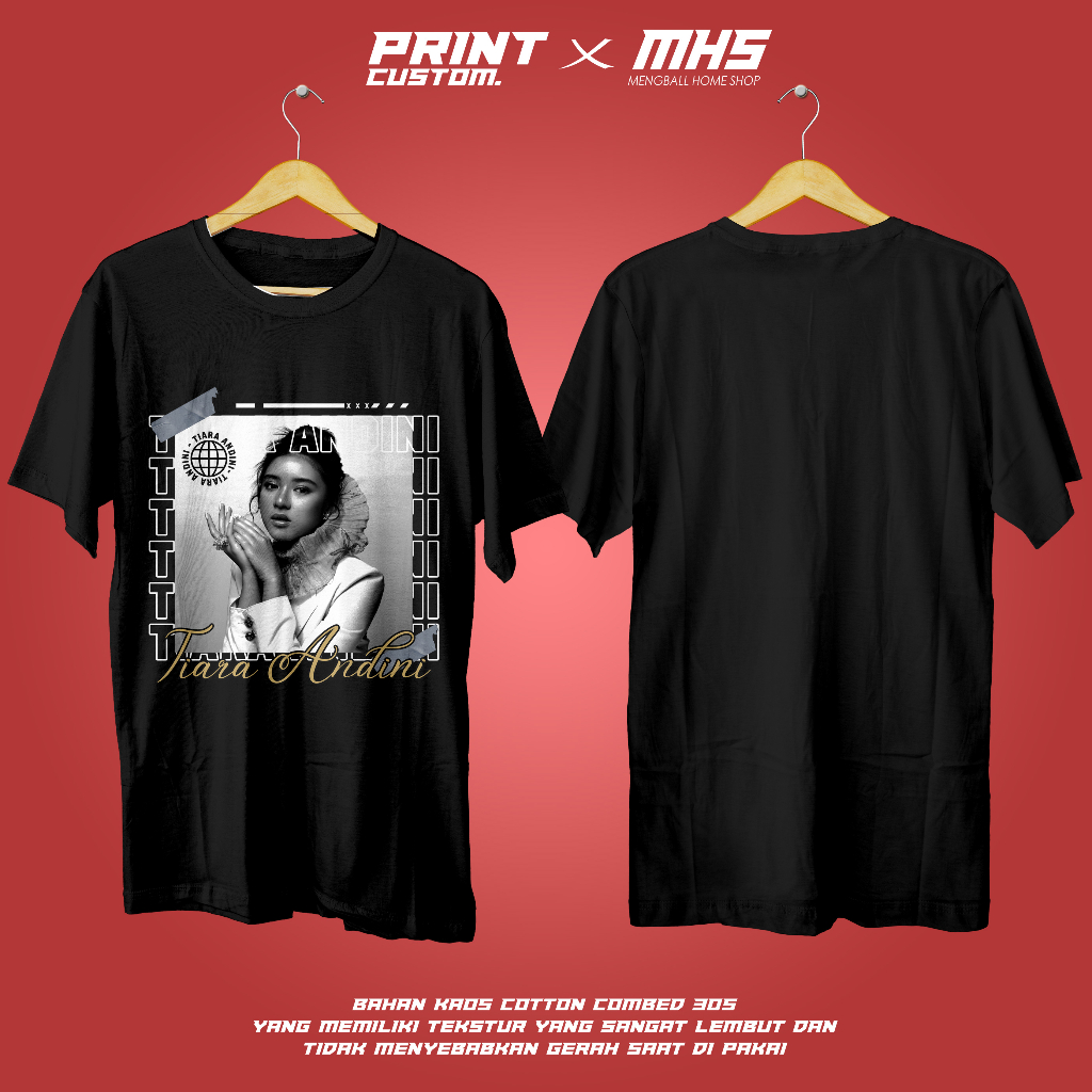 Kaos Tiara Andini Cotton Combed 30s Lengan Pendek - Kaos Custom - Onepiece - Mengballhome