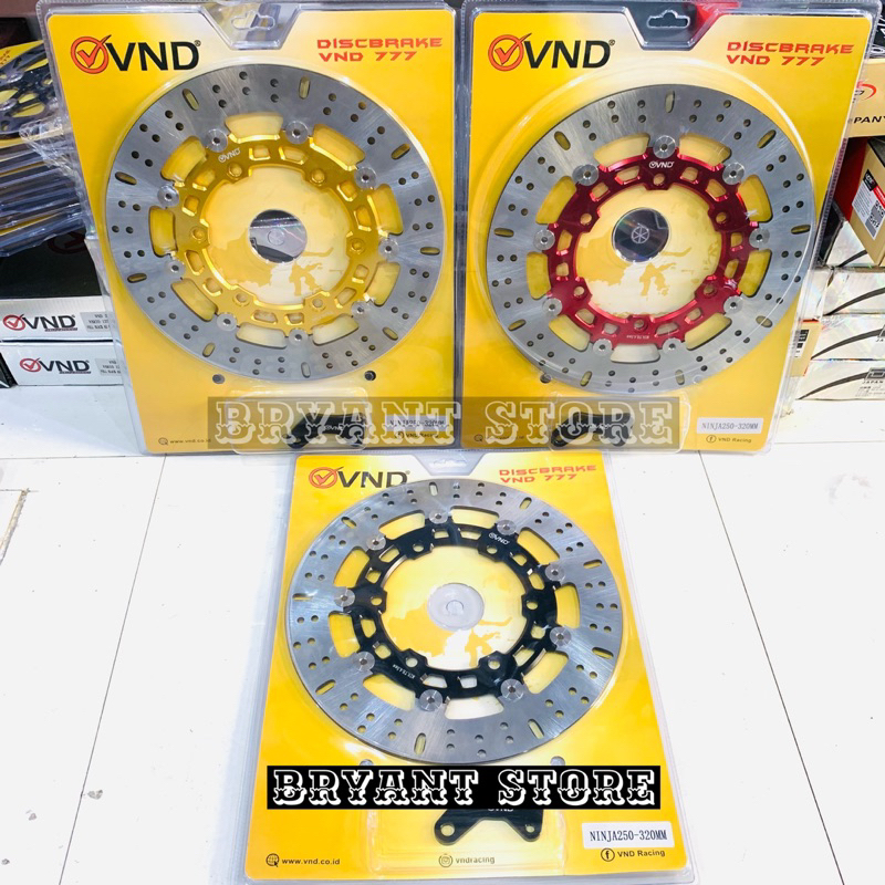 PIRINGAN DEPAN CAKRAM VND 777 320MM NINJA RR NINJA 250 KARBU NINJA 150 RR CNC FLOATING BRAKE DISK DISC DISCBRAKE DISKBRAKE 320 MM LUBANG BAUT 6