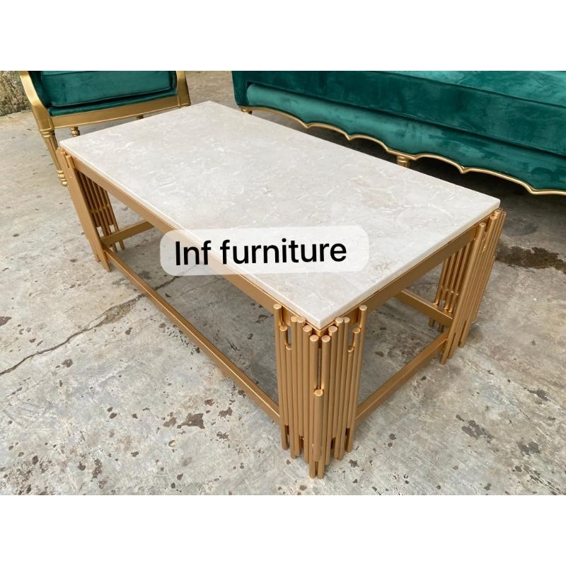 meja tamu marmer meja tamu mewah bahan marmer asli meja tamu modern coffe table marmer crem