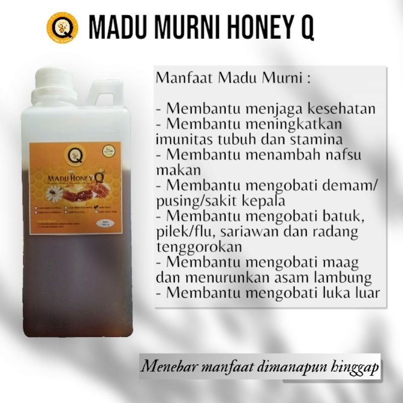 

MADU ASLI / MADU HUTAN / MADU SUMBAWA / MADU MURNI HONEY Q 1000 Gram