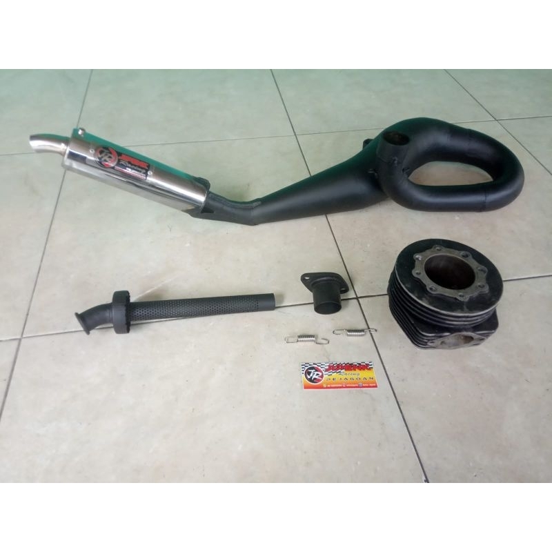 Knalpot Vespa Jipenk Racing Black Pinasco for After Market