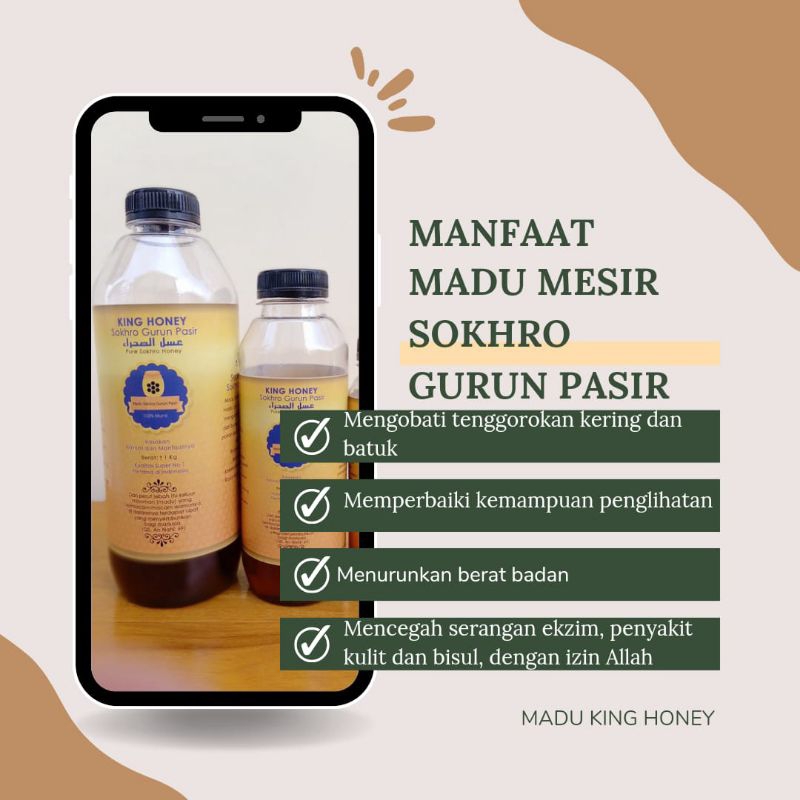 

Madu Shokhro Mesir 500 gram