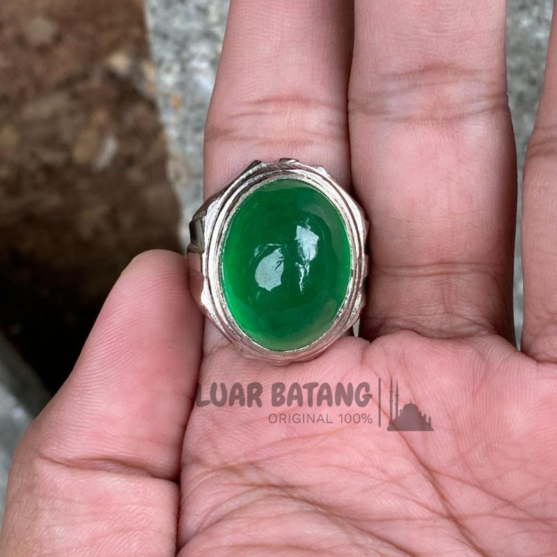 Cincin Batu Akik Giok Srilanka Burma Tige C 100% Garansi Natural (N)