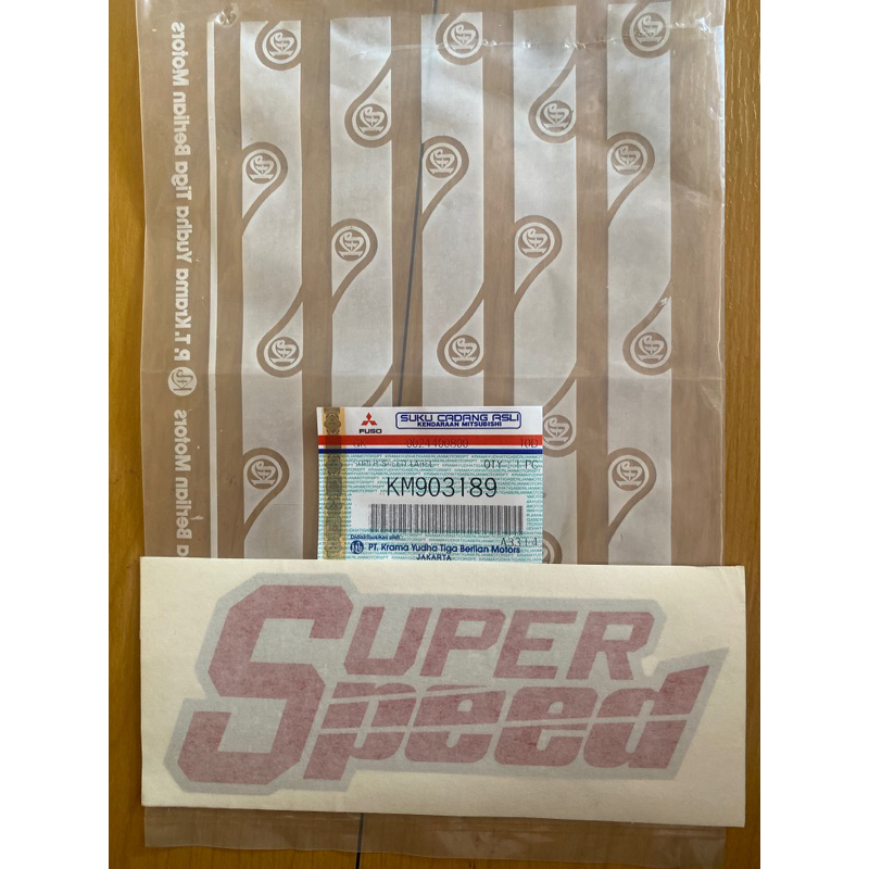 Stiker sticker SUPER SPEED Canter Orisinil KM903189
