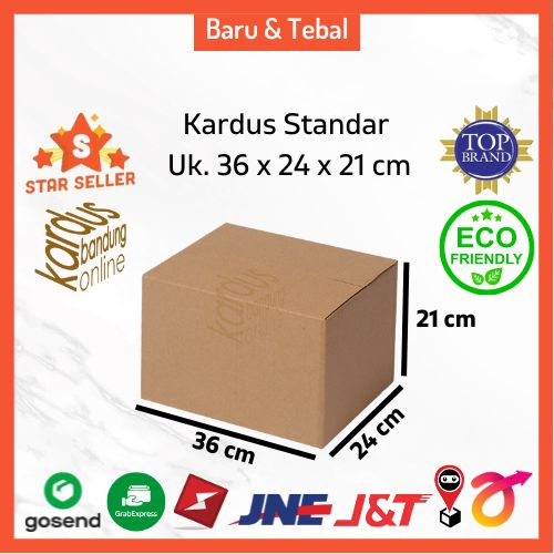

Kardus Box Karton Kotak Dus Packing Medium Polos Uk. 36x24x21 cm BFlute Tebal 3 mm untuk Sembako Hamper Parcel