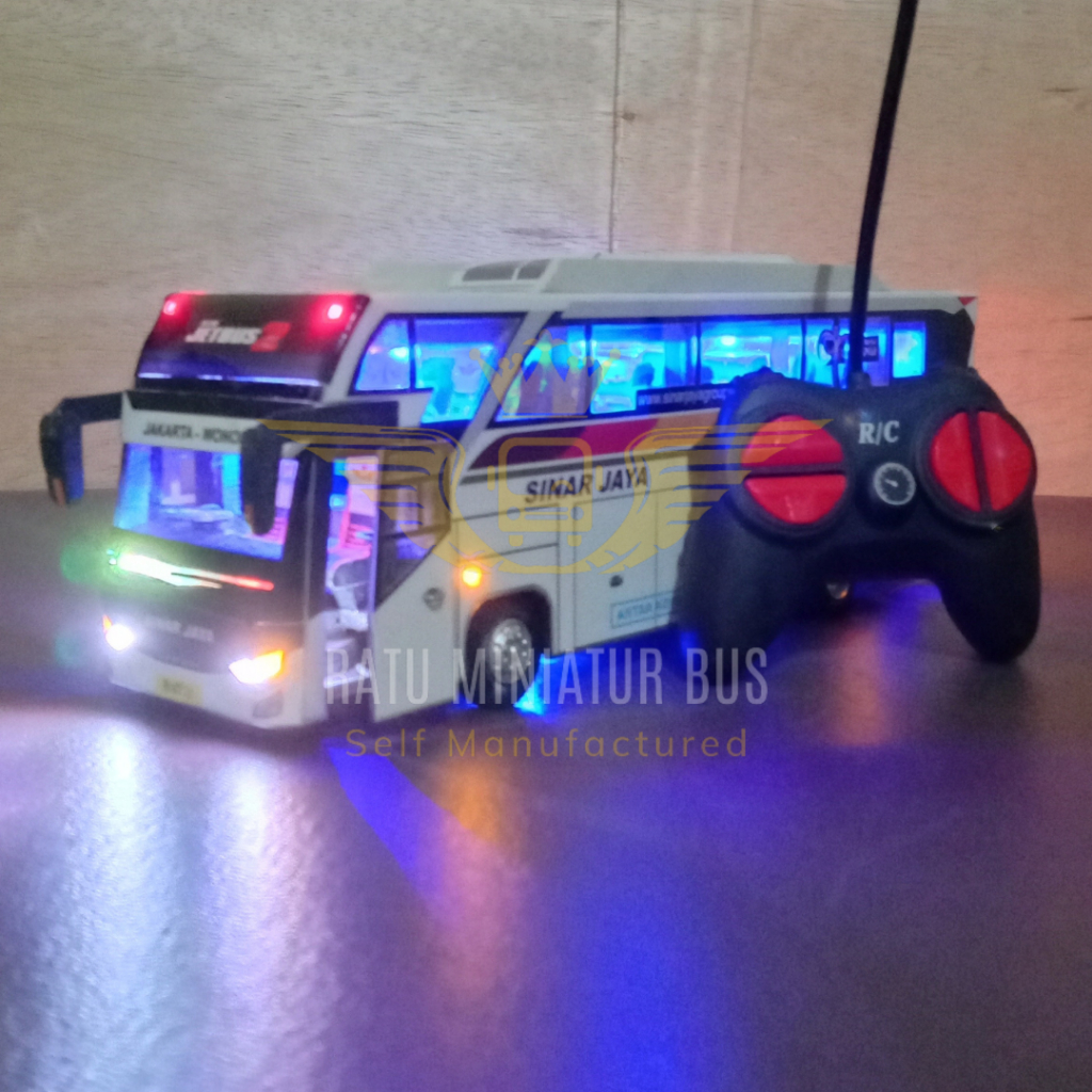 Miniatur Bus Sinar Jaya SHD Remote Control Telolet Basuri