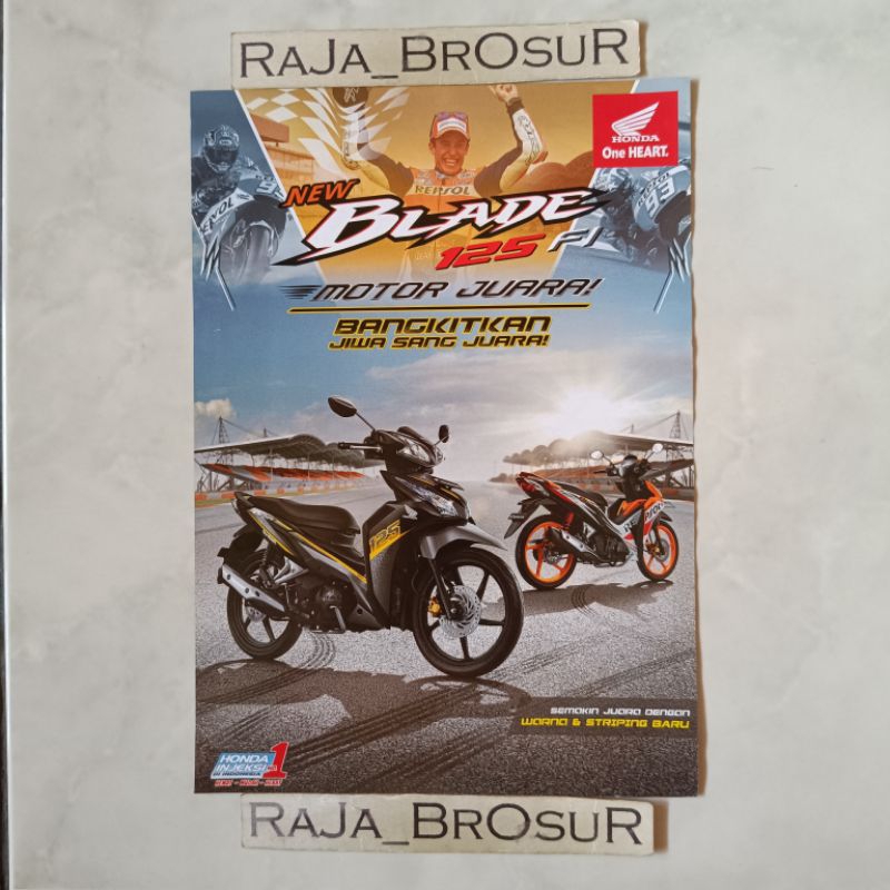 Poster brosur katalog flyer Honda New Blade 125 Blade125 FI Injeksi Repsol MotoGP Marc Marquez 2015