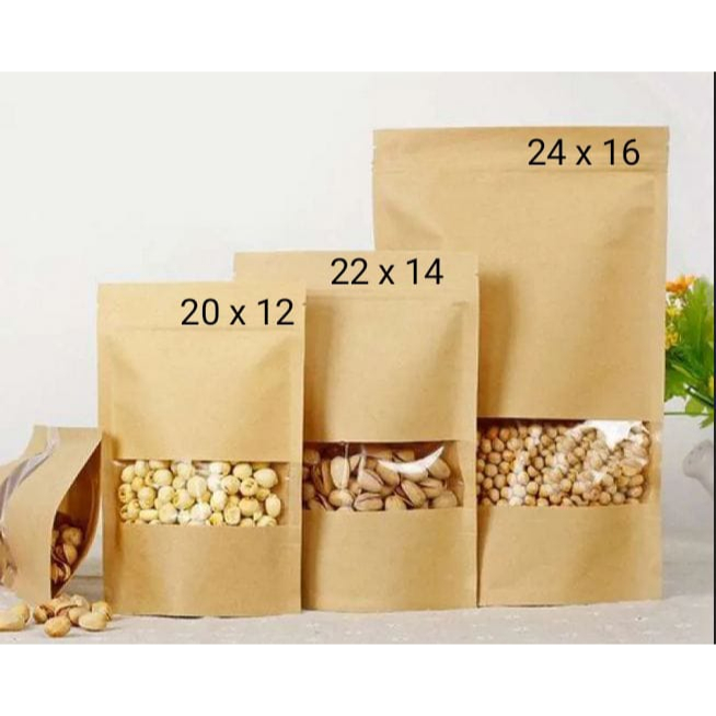 STANDING POUCH KRAFT PAPER ZIPLOCK