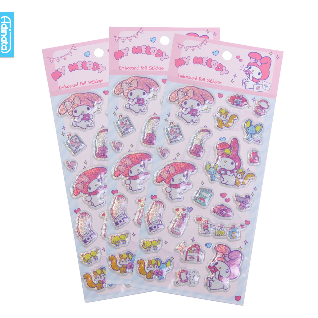 

My Melody Embossed Foil Puffy Stickers 2313-6139 / Sticker - Adinata
