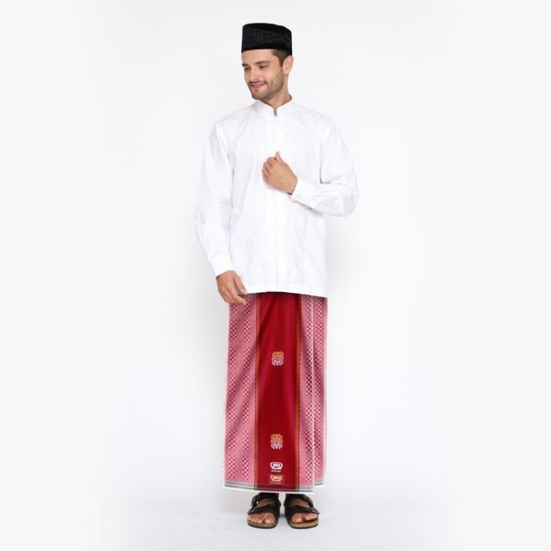 SARUNG BHS EXCELLENT GOLD MOTIF SSQ WARNA MERAH 01 ORIGINAL