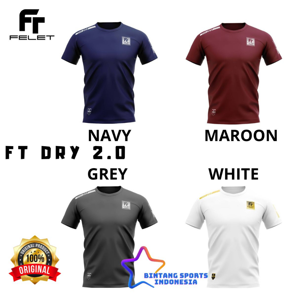 BAJU FELET BADMINTON BULUTANGKIS JERSY FELET FT DRY 2.0 ORIGINAL