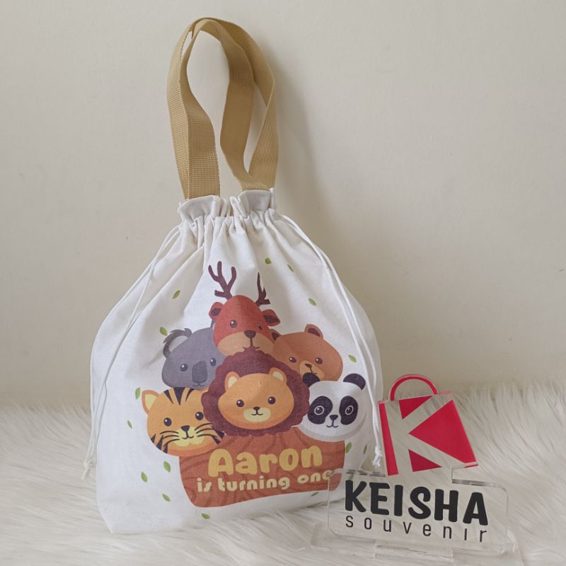 tas blacu tenteng serut costum ultah