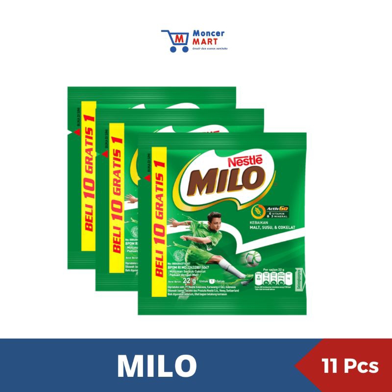 

Milo Activ Go Renceng Isi 10 Sachet + Gratis 1 Sachet