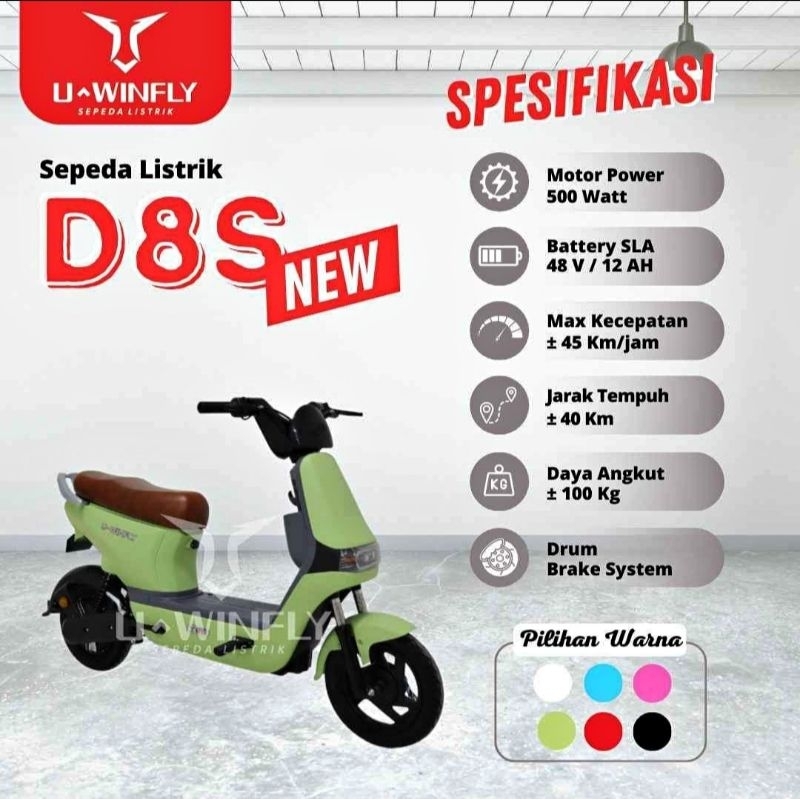 sepeda listrik uwinfly tipe d8s