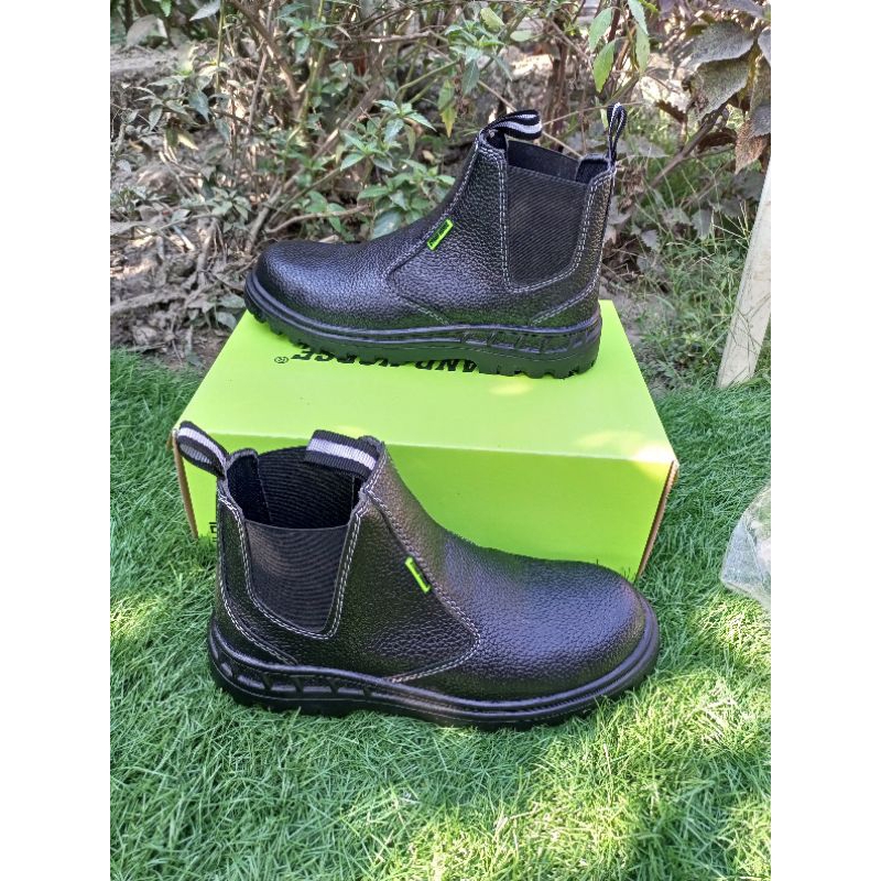 Sepatu Safety Pria Kulit Sapi Asli Original Ujung Besi Baja Safety Shoes Septi