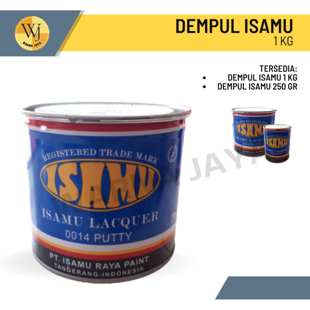 Dempul Isamu 1 KG / Isamu Lacquer Dempul Halus 1Kg / Dempul Mobil  1 komponen