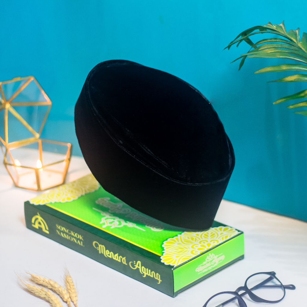 Peci Songkok Susun Hitam Tinggi 9 Dewasa