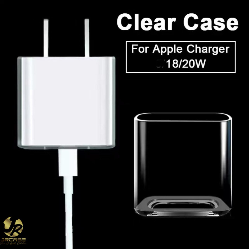 JRCASE Silikon Clear Cover / Case Bening Pelindung Batok Charger iPhone 18watt / 20watt Transparan C