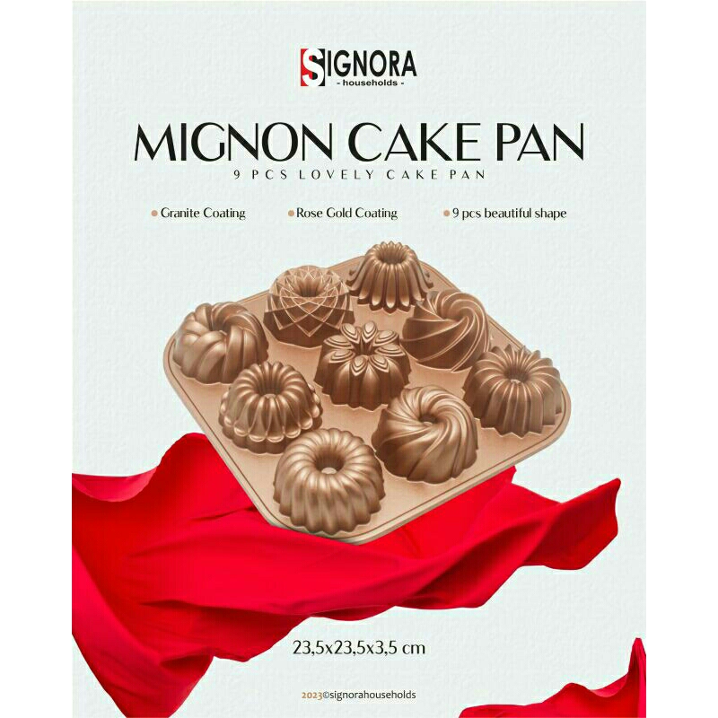 SIGNORA MIGNON CAKE PAN 9 PAN LOVELY CAKE PAN/LOYANG/CETAKAN