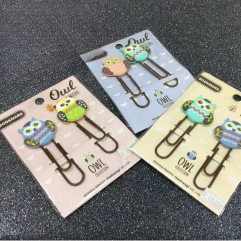 

Bookmark Cute Fancy Klip Pembatas Penanda Buku Motif Owl - Heart - Cat - Cosmetic - Cooking