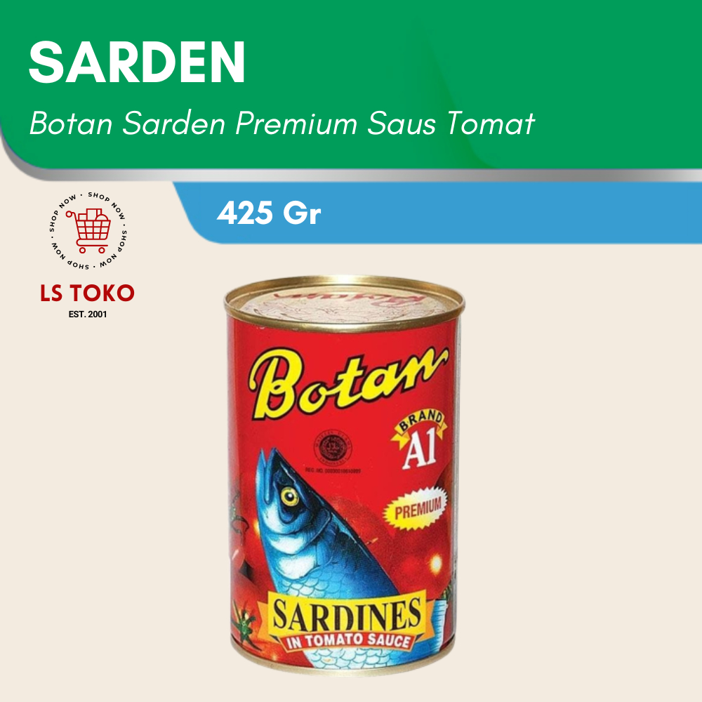 

Botan Sarden Ikan Kaleng Makanan Kaleng 425gr