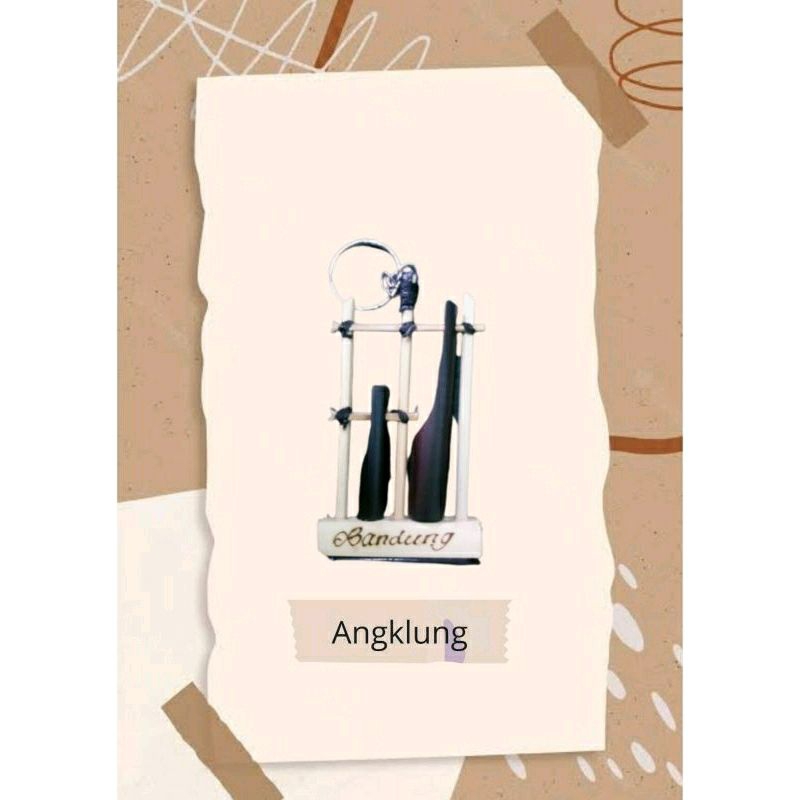 Gantungan Kunci Miniatur Angklung Khas Jawa Barat