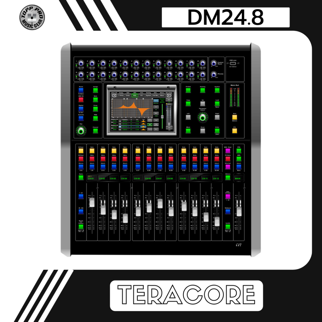 Topp Pro DM24.8 DM 24 8 Mixer Digital 24 Channel 10 Out Dante USB