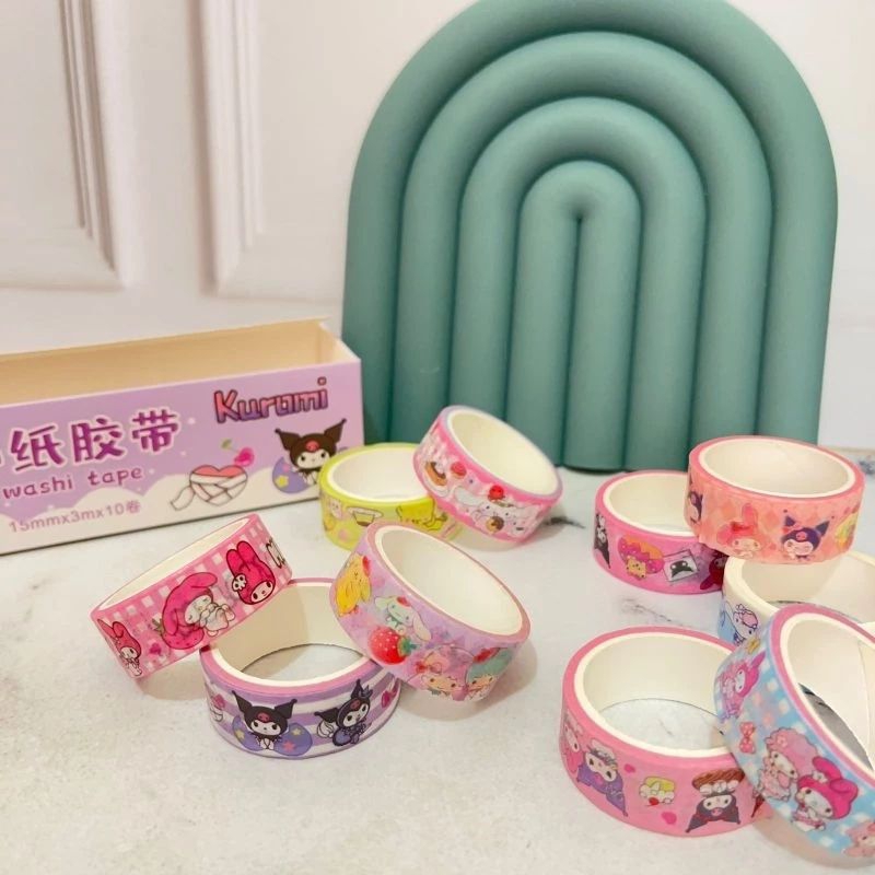 

Washitape box isi 10 roll Washitape sanrio Stiker sanrio roll