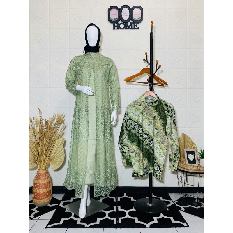 Gamis outer Payet free Hijab