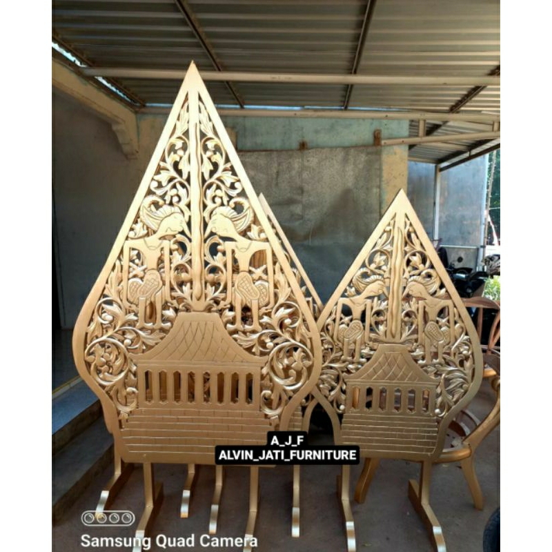 wayang ukir kayu/wayang kayu/Kelir gunungan/kelir wayang/kelir dekorasi/wayang dekorasi/dekorasi kel