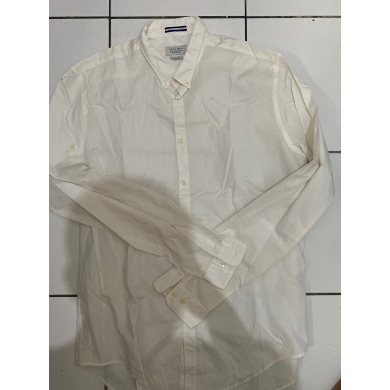 kemeja zara man putih