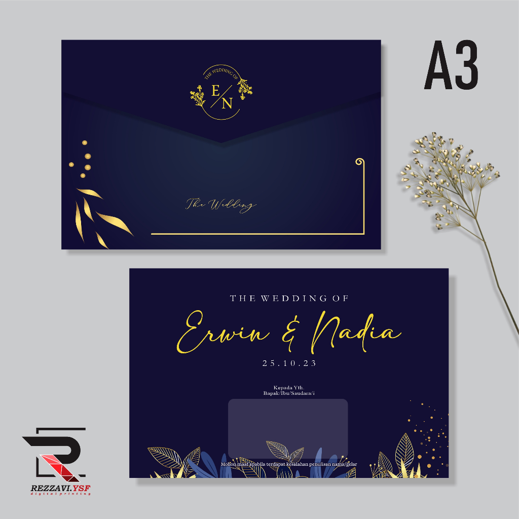 Undangan Pernikahan Art Paper Glossy