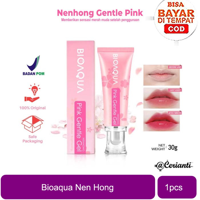 BIOAQUA Warm Gentle Pink Nenhong Cream Lip Serum Bibir Lip Balm Lip Oil Lip Gloss 30g BPOM dan HALAL