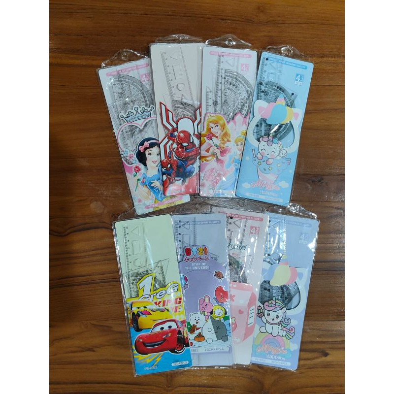 

penggaris SET fancy Tebal isi 4 pcs
