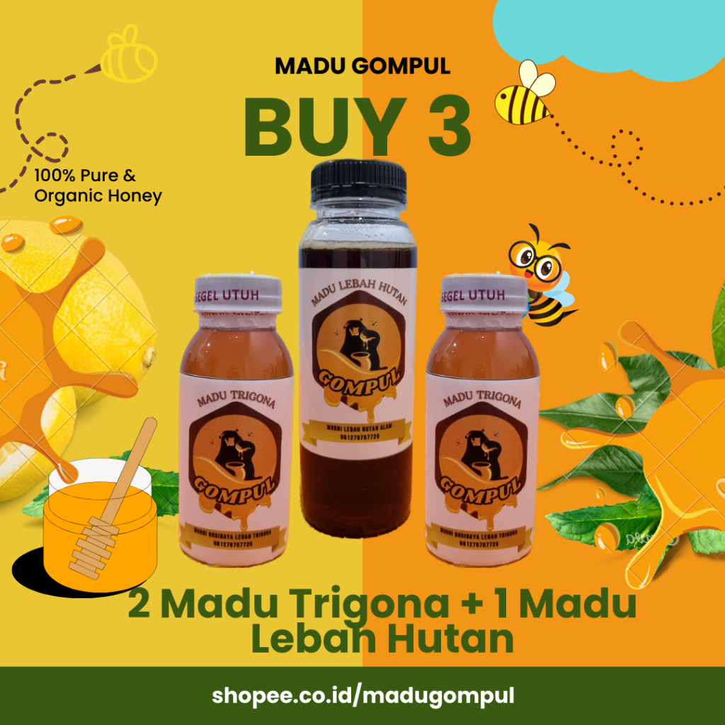

PAKET Madu Trigona ASLI / Madu Klanceng Asli / Madu Kelulut ASLI 100% Original dan Madu Lebah HUtan ASLI TERBAIK Harga Terjangkau Kualitas Terjamin untuk mengobati Asam Lambung, Madu ASLI dari sarang langsung