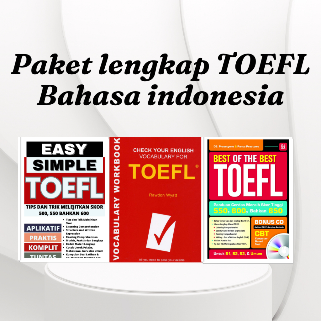 Bundle Belajar TOEFL | Paket Lengkap Lolos Tes Bahasa Inggris