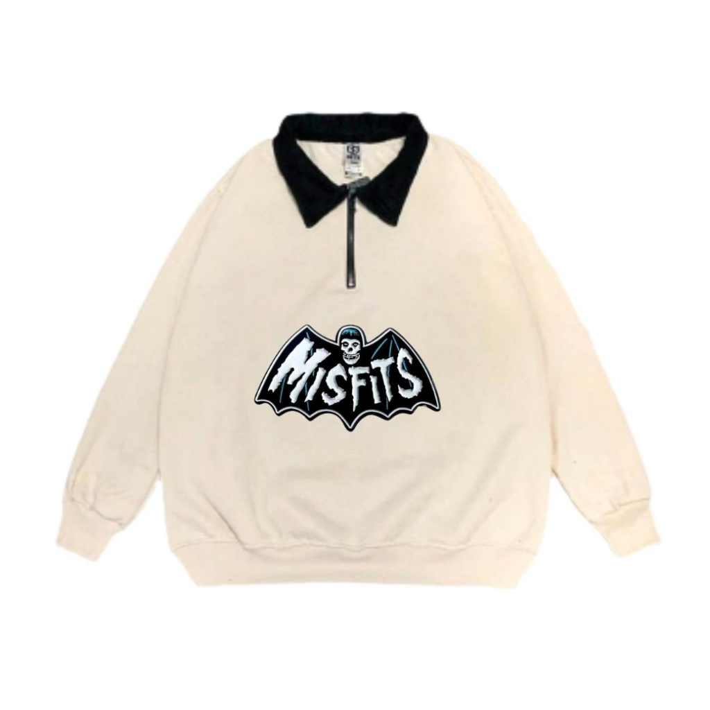 Hipokrit Official Store - Sweater Halfzip Pria Wanita Rugby Jacket Vintage Stylies Outdoor Branded O