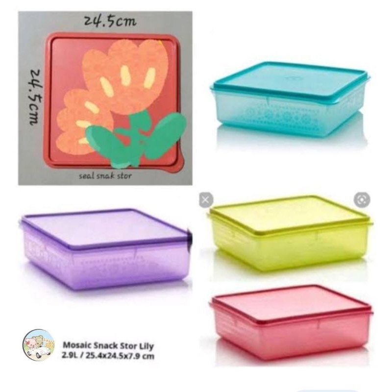 Mosaic Snack Store Lily/Box serbaguna tupperware