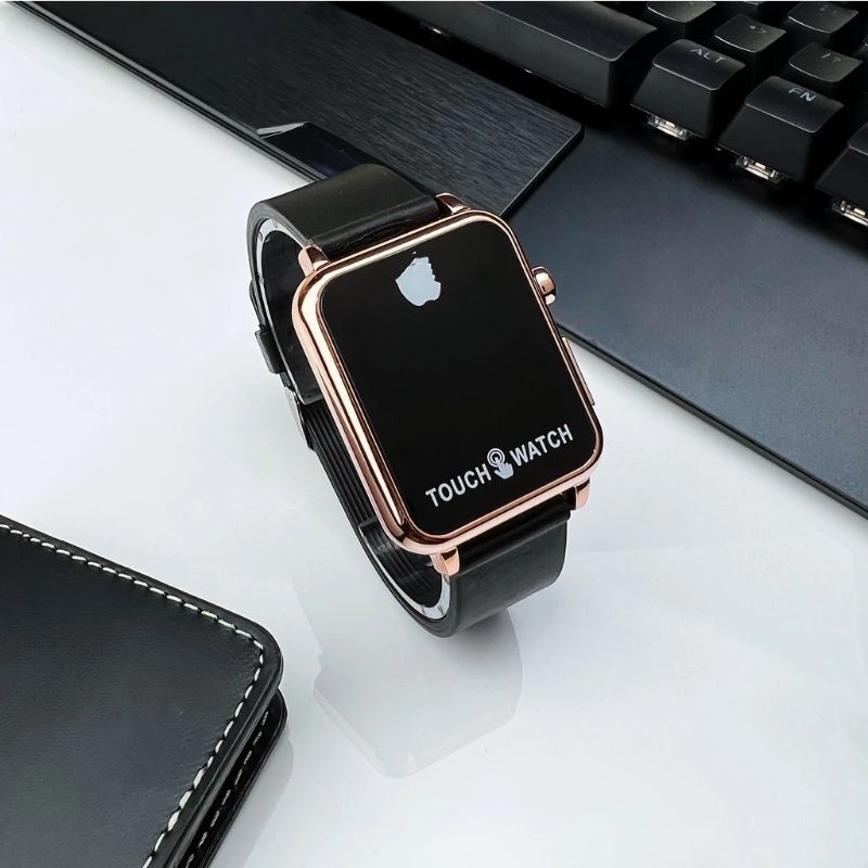 Jam Tangan Digital Wanita Pria Watch LED Rubber Elektronik Touch