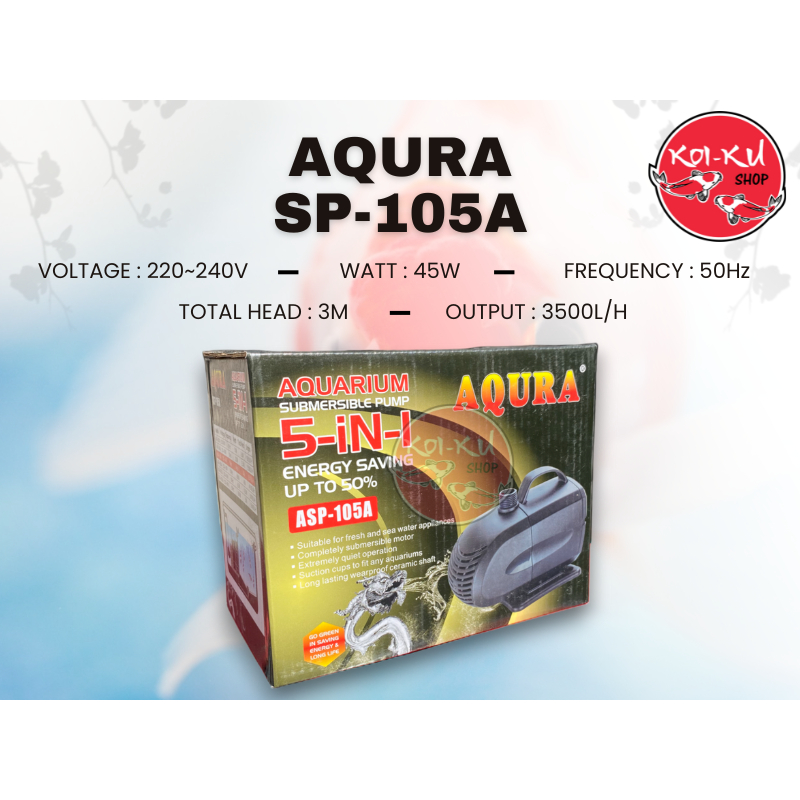 Aqura Pompa Air Celup Aquarium ASP-105A*ASP-106A*ASP-107A