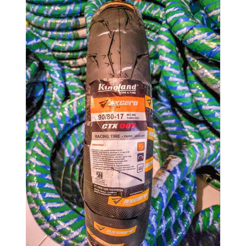 BAN LUAR TUBLESS KINGLAND CTX 007 RACING UK 90/80 RING 17